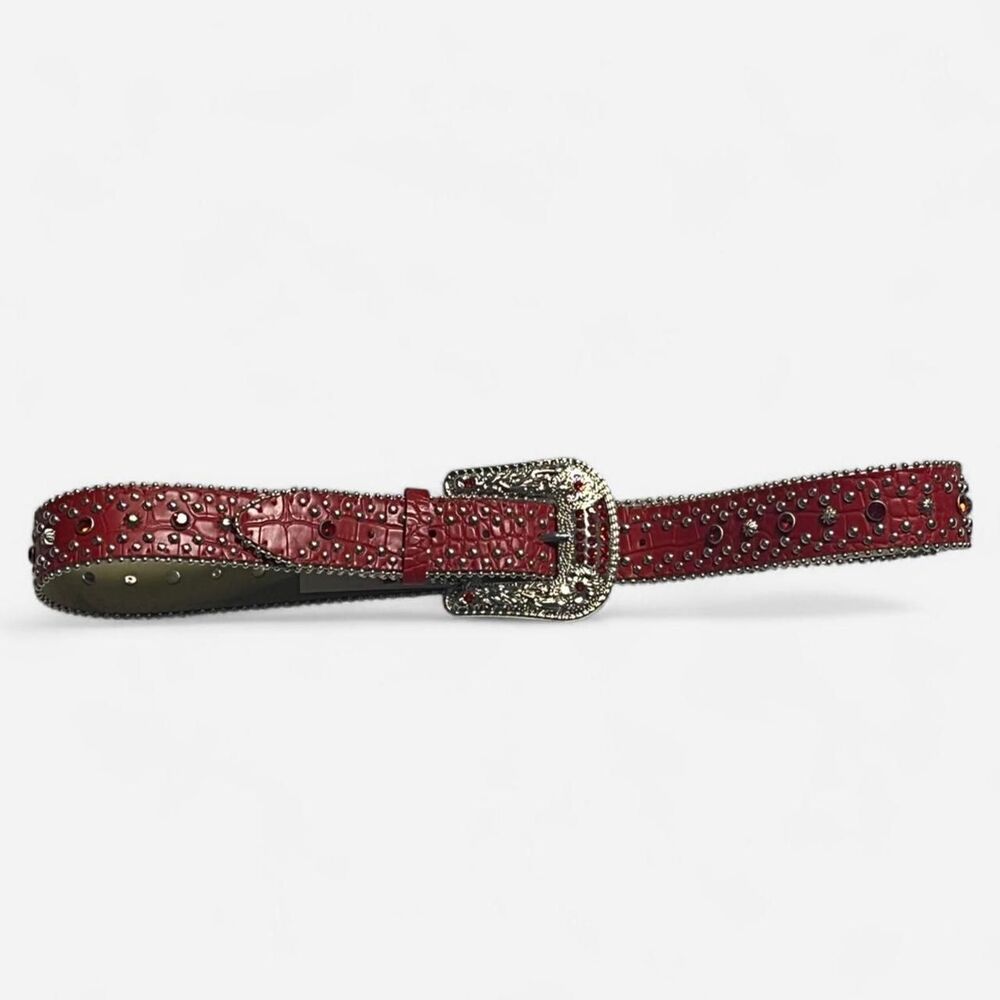 Lulu Women's Red and Burgundy Belt